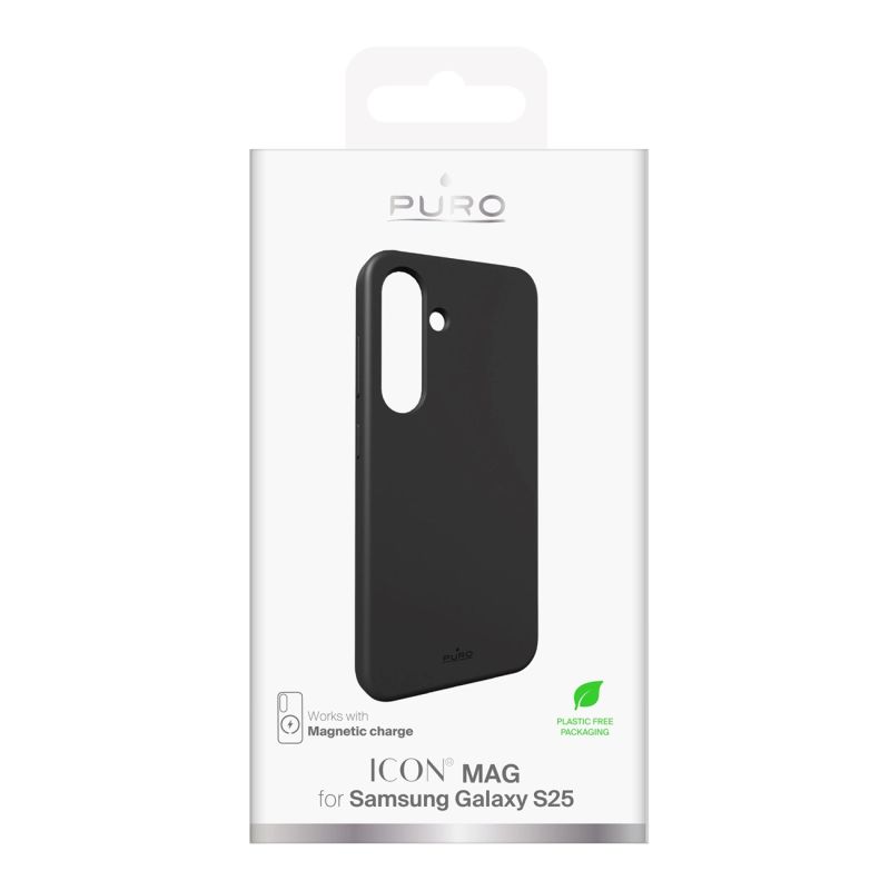 Etui silikonowe Puro Icon Mag z MagSafe do Samsung Galaxy S25 - czarne - obrazek 10