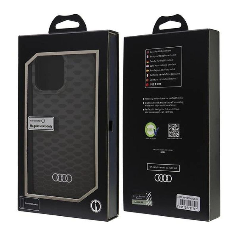 Etui Audi IML Stitching Pattern MagSafe na iPhone 16 Pro Max 6.9" - czarne - obrazek 7