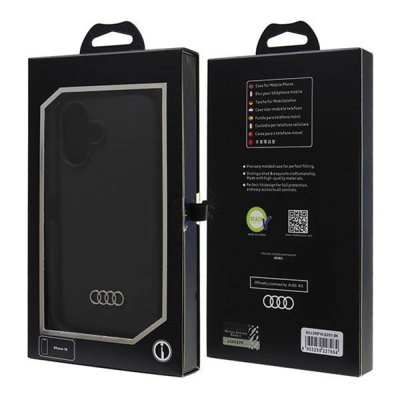 Etui Audi Silicone Case na iPhone 16 6.1" - czarne - obrazek 7