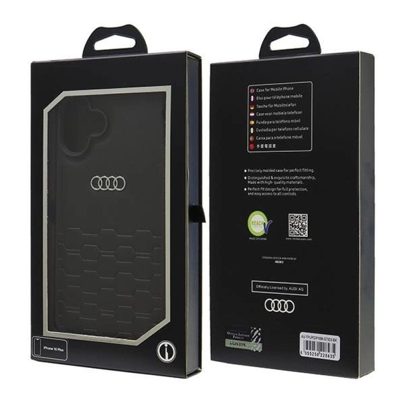 Etui Audi Synthetic Leather na iPhone 16 Plus 6.7" - czarne - obrazek 7