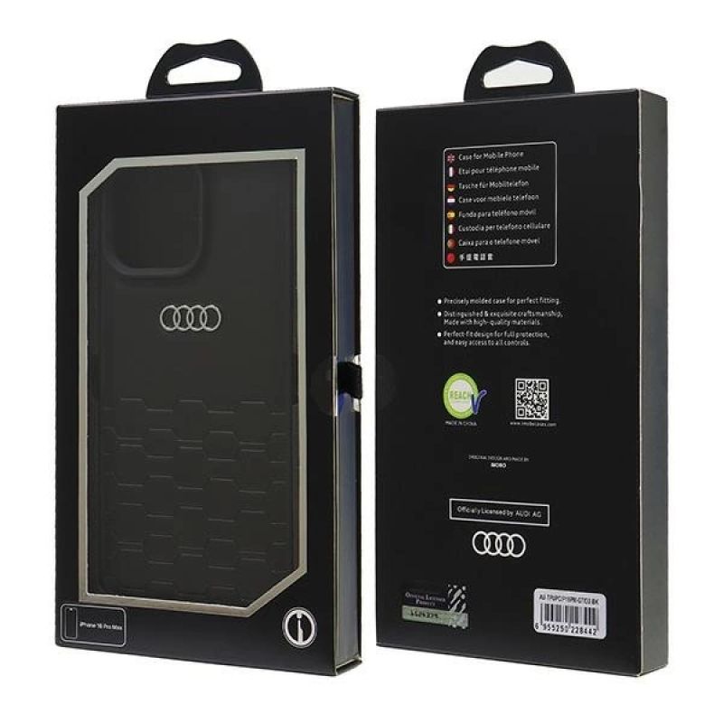 Etui Audi Synthetic Leather na iPhone 16 Pro Max 6.9" - czarne - obrazek 7