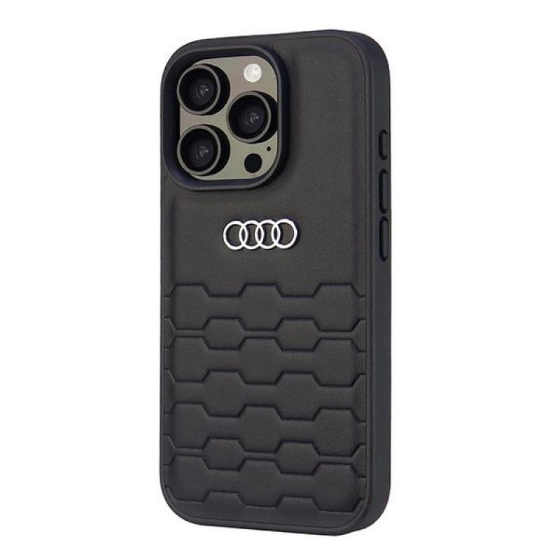 Etui Audi Synthetic Leather na iPhone 16 Pro 6.3" - czarne - obrazek 3