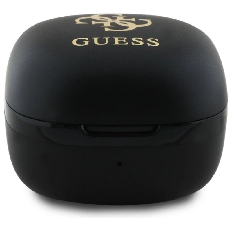 Słuchawki Bluetooth Guess Iridescent 4G Printed Logo TWS + stacja dokująca - czarne - obrazek 3