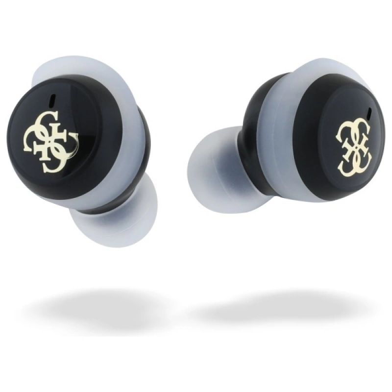 Słuchawki Bluetooth Guess Iridescent 4G Printed Logo TWS + stacja dokująca - czarne - obrazek 5