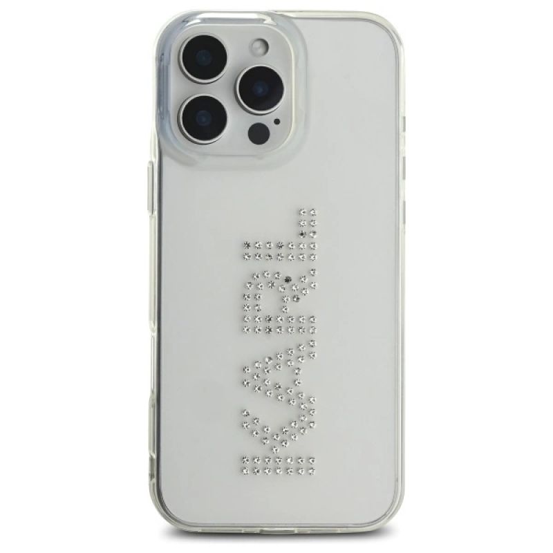 Etui Karl Lagerfeld IML Rhinestones Logo na iPhone 16 Pro Max 6.9" - przezroczyste - obrazek 3