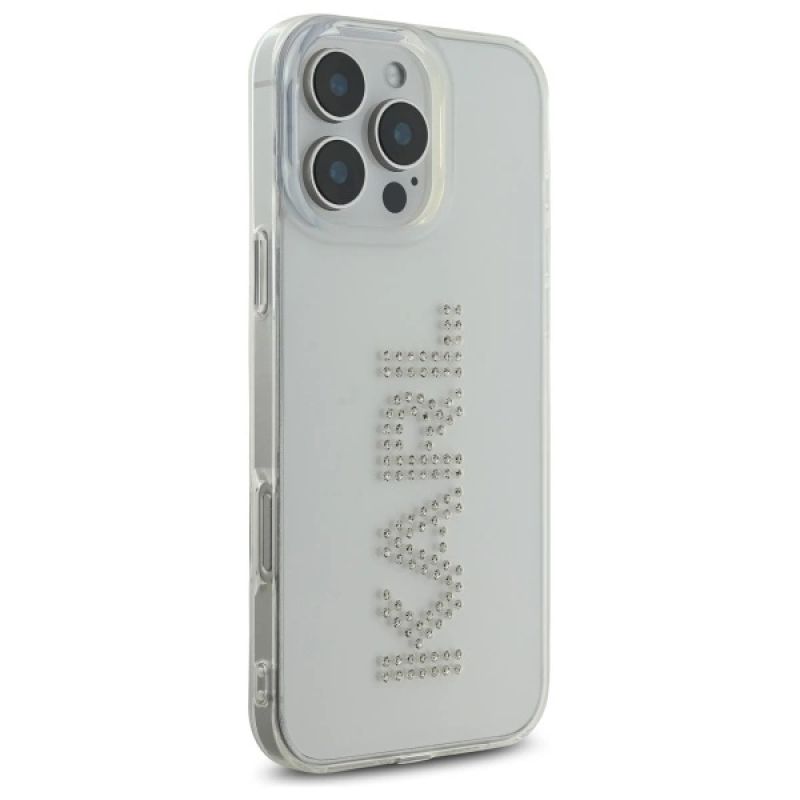 Etui Karl Lagerfeld IML Rhinestones Logo na iPhone 16 Pro Max 6.9" - przezroczyste - obrazek 4