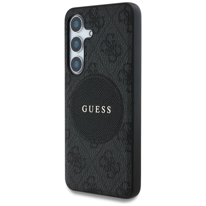 Etui Guess 4G Round Patch Classic Logo MagSafe do Samsung Galaxy S25 Plus czarny - obrazek 2