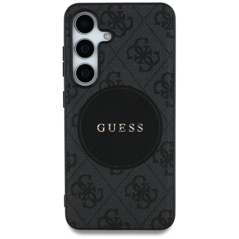 Etui Guess 4G Round Patch Classic Logo MagSafe do Samsung Galaxy S25 Plus czarny - obrazek 3
