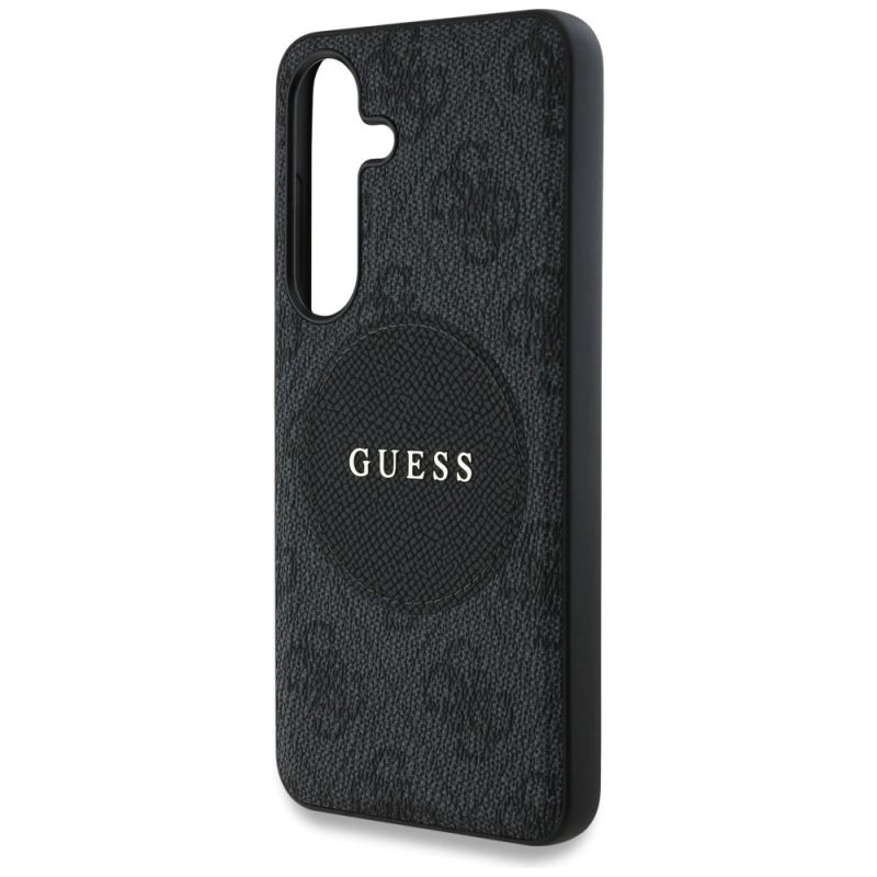 Etui Guess 4G Round Patch Classic Logo MagSafe do Samsung Galaxy S25 Plus czarny - obrazek 6